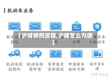 【沪牌牌照流程,沪牌怎么办理】