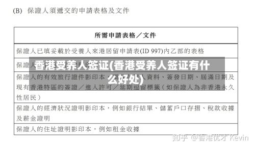 香港受养人签证(香港受养人签证有什么好处)