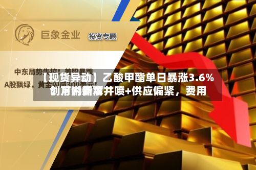 【现货异动】乙酸甲酯单日暴涨3.6%！下游需求井喷+供应偏紧，费用创月内新高-第3张图片