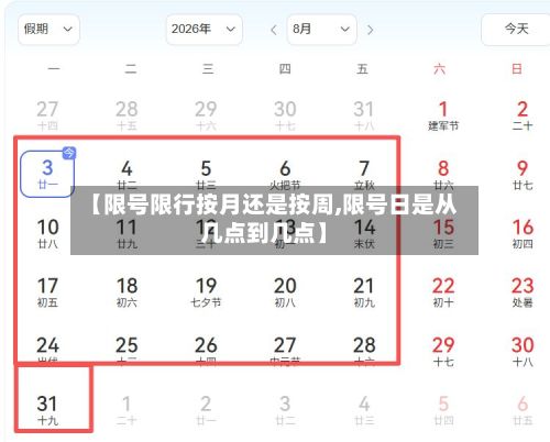 【限号限行按月还是按周,限号日是从几点到几点】