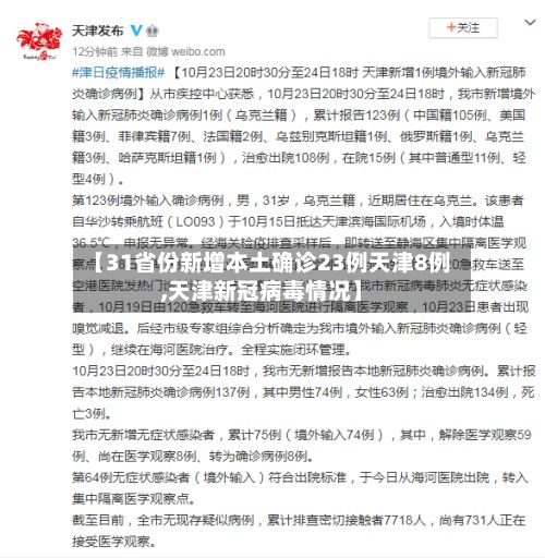 【31省份新增本土确诊23例天津8例,天津新冠病毒情况】
