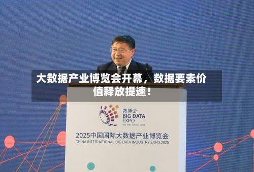 大数据产业博览会开幕,数据要素价值释放提速!