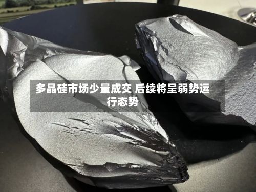 多晶硅市场少量成交 后续将呈弱势运行态势