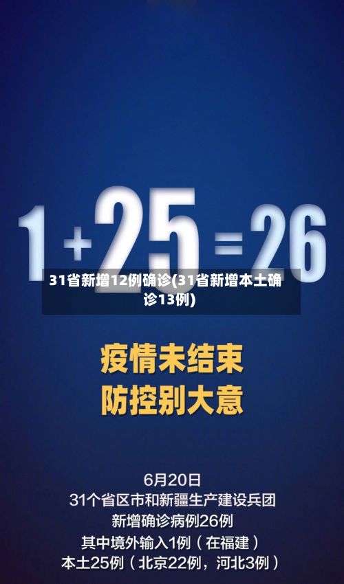 31省新增12例确诊(31省新增本土确诊13例)