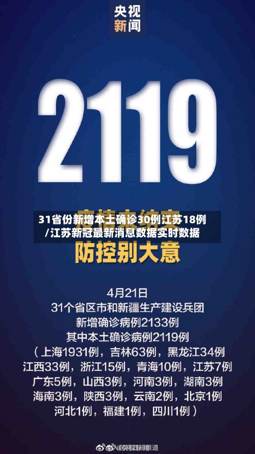 31省份新增本土确诊30例江苏18例/江苏新冠最新消息数据实时数据-第3张图片