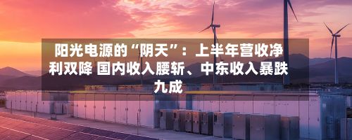 阳光电源的“阴天”：上半年营收净利双降 国内收入腰斩、中东收入暴跌九成