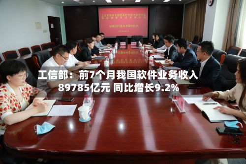 工信部:前7个月我国软件业务收入89785亿元 同比增长9.2%-第2张图片