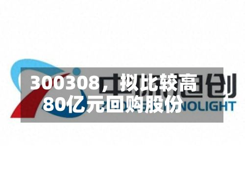 300308,拟比较高
80亿元回购股份