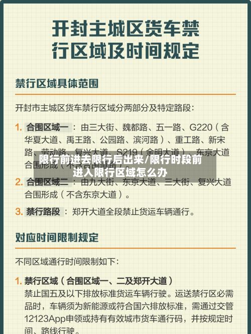 限行前进去限行后出来/限行时段前进入限行区域怎么办