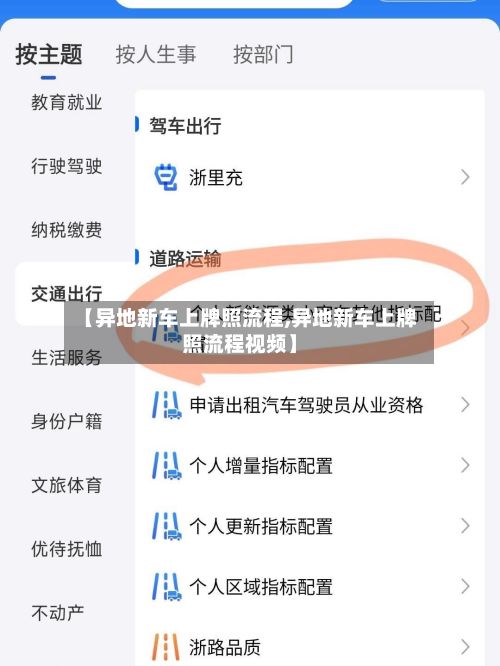 【异地新车上牌照流程,异地新车上牌照流程视频】