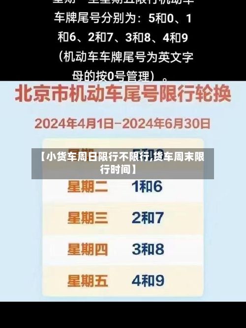 【小货车周日限行不限行,货车周末限行时间】-第2张图片