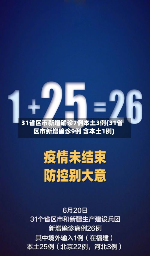 31省区市新增确诊7例本土3例(31省区市新增确诊9例 含本土1例)-第3张图片