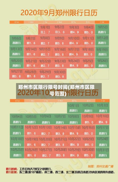 郑州市区限行限号时间(郑州市区限号范围)