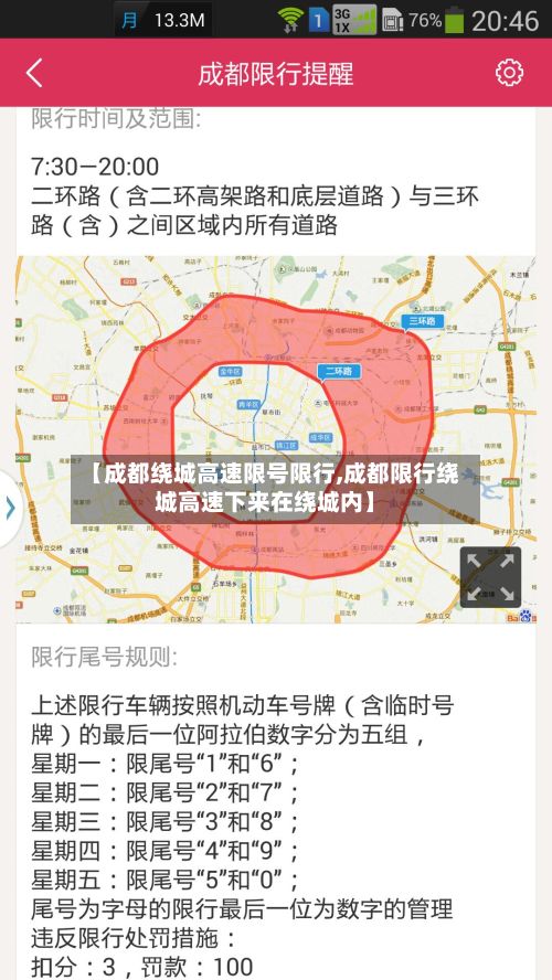 【成都绕城高速限号限行,成都限行绕城高速下来在绕城内】-第2张图片