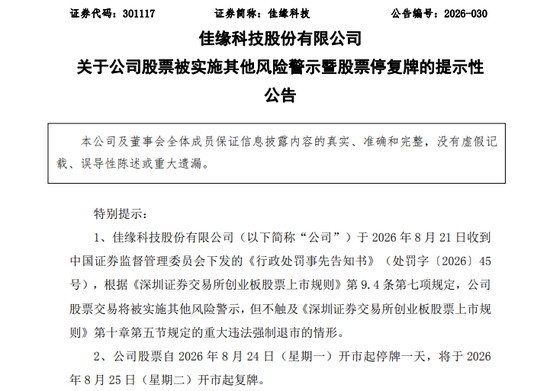 301117 	，将被ST！招股书、年报虚假记载
